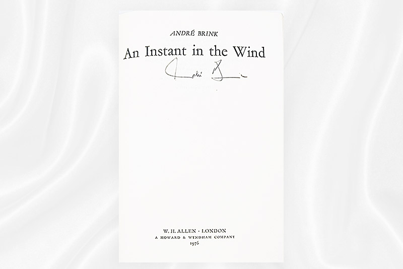 Andre Brink - An instant in the wind - Signed - Signature