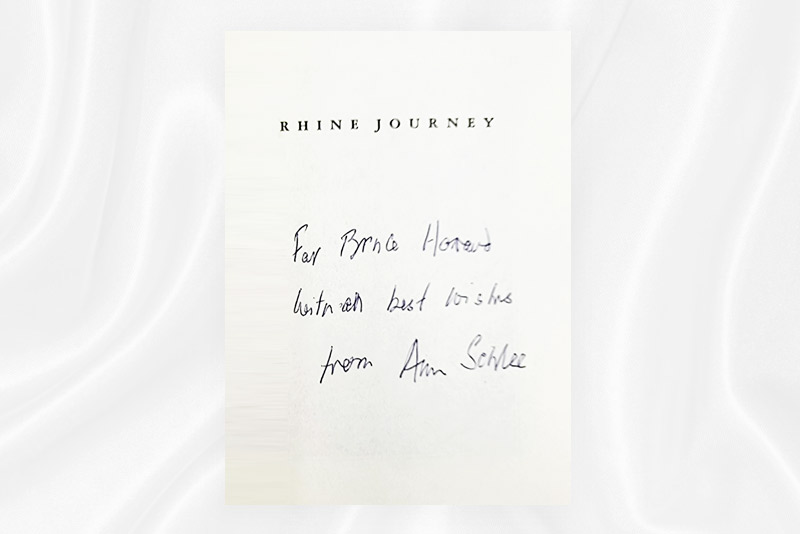 Ann Schlee - Rhine journey - Signed - Signature