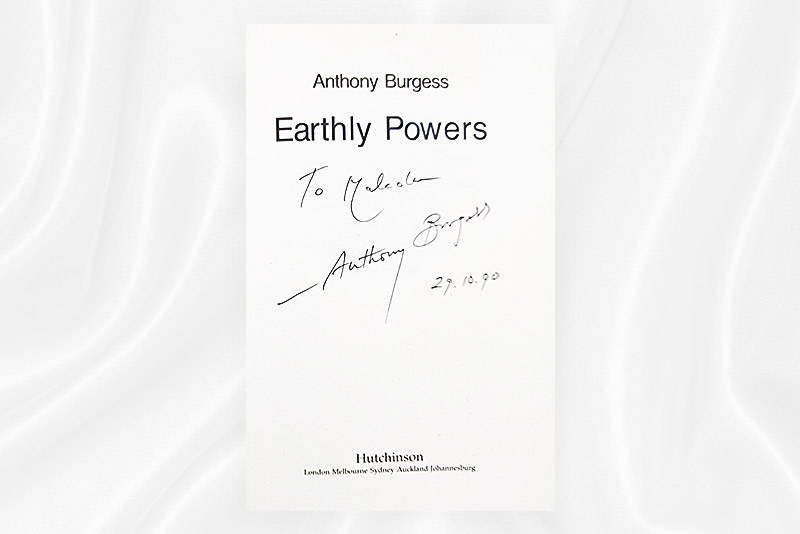 Anthony Burgess - Earthly powers - Signed - Proof - Signature