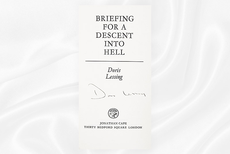 Doris Lessing - Briefing for a descent into hell - Signed - Signature