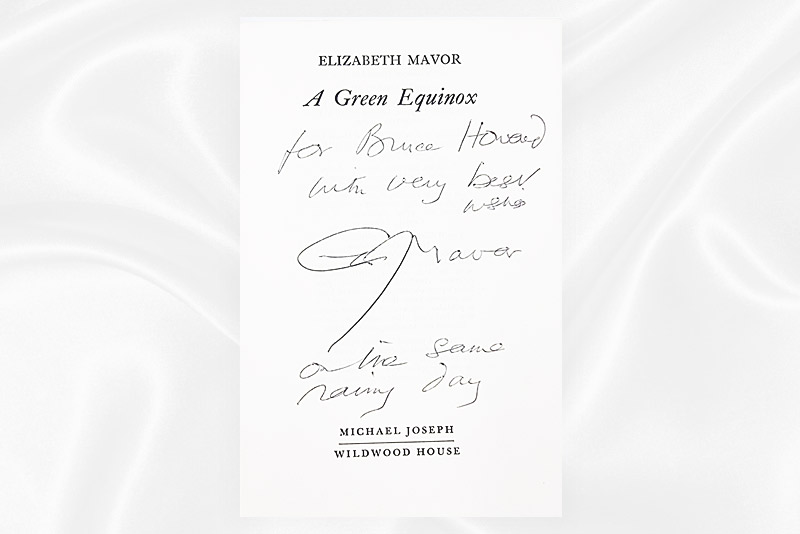Elizabeth Mavor A green equinox Signed Frontispiece