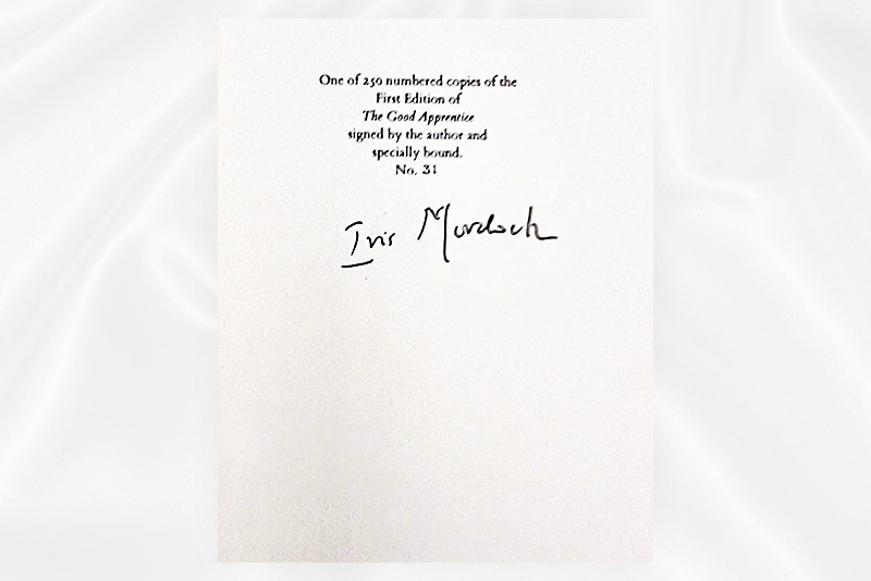 Iris Murdoch The good apprentice Limited signed edition Frontispiece
