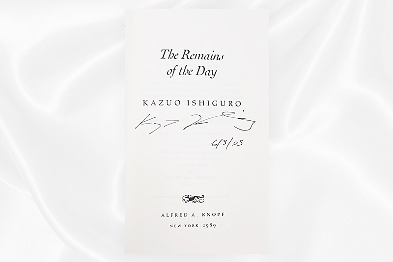 Kazuo Ishiguro - The remains of the day - Signed - First USA - Signature