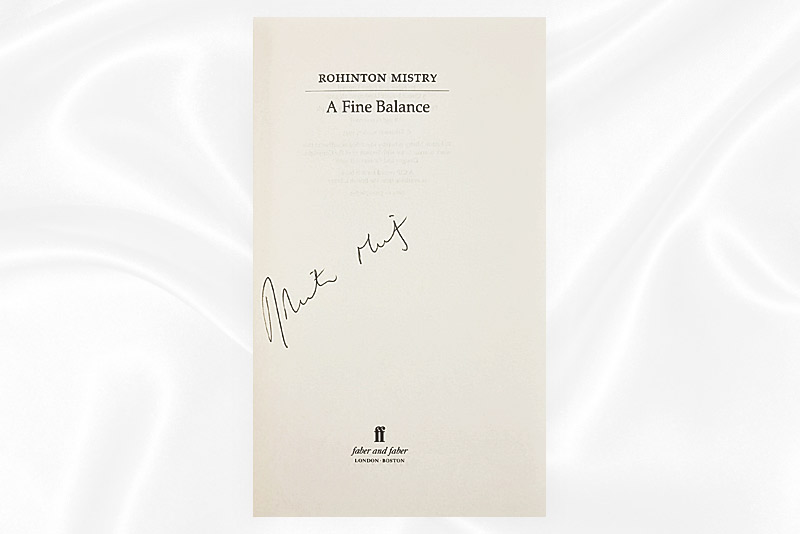 Rohinton Mistry - A fine balance - Signed - Signature