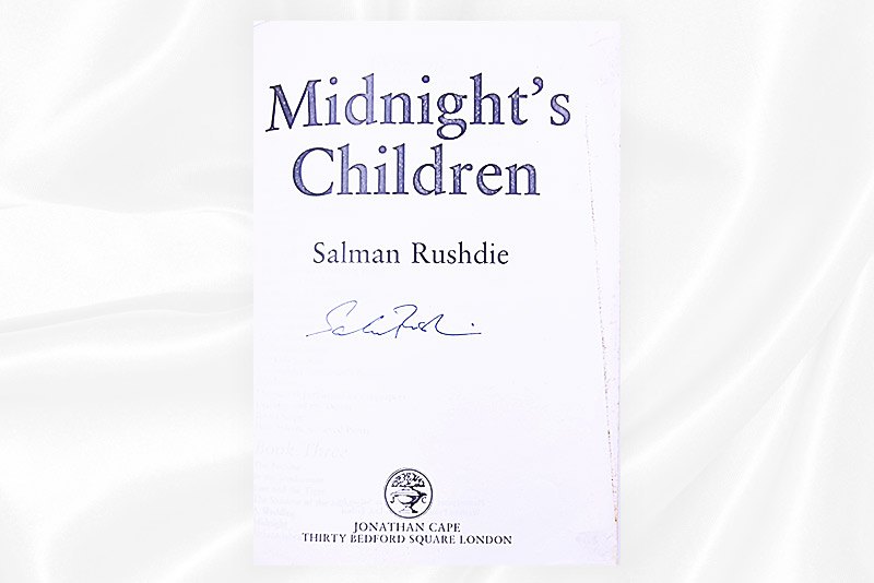 Salman Rushdie - Midnight's children - Signed - Proof signature
