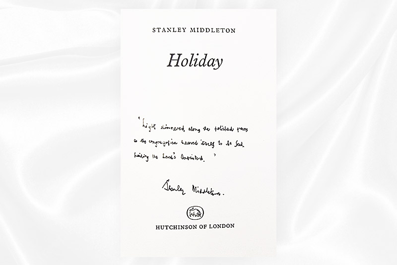 Stanley Middleton - Holiday - Signed - Signature