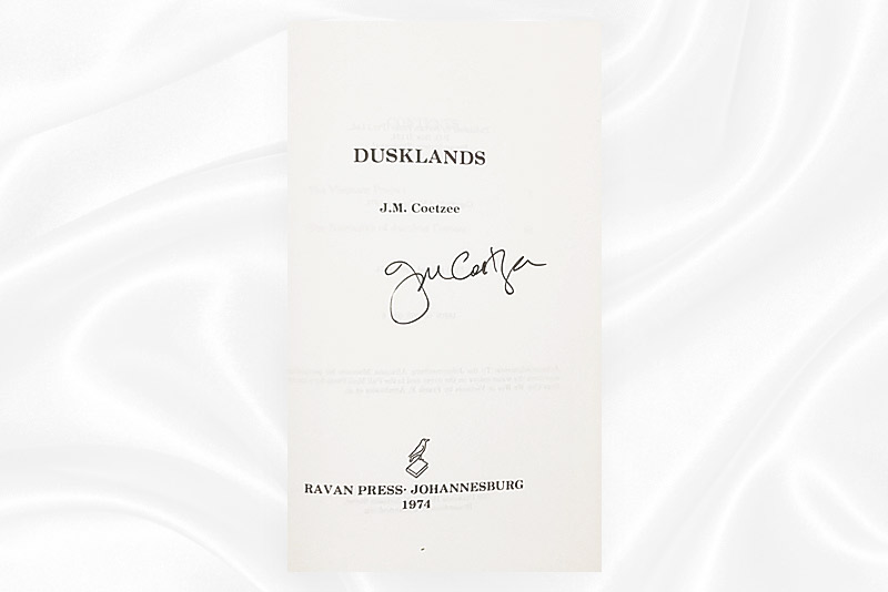 JM Coetzee - Dusklands - Signed - Version 5 - Signature