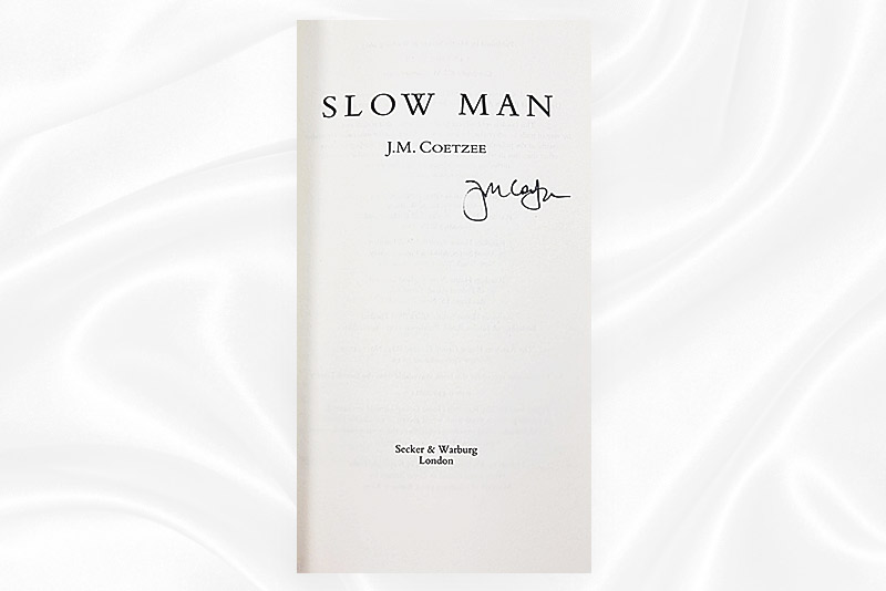 J.M. Coetzee - Slow Man - Signed - Signature