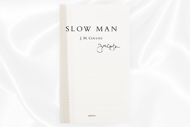 J.M. Coetzee - Slow Man - Signed - US Edition - Proof - Signature
