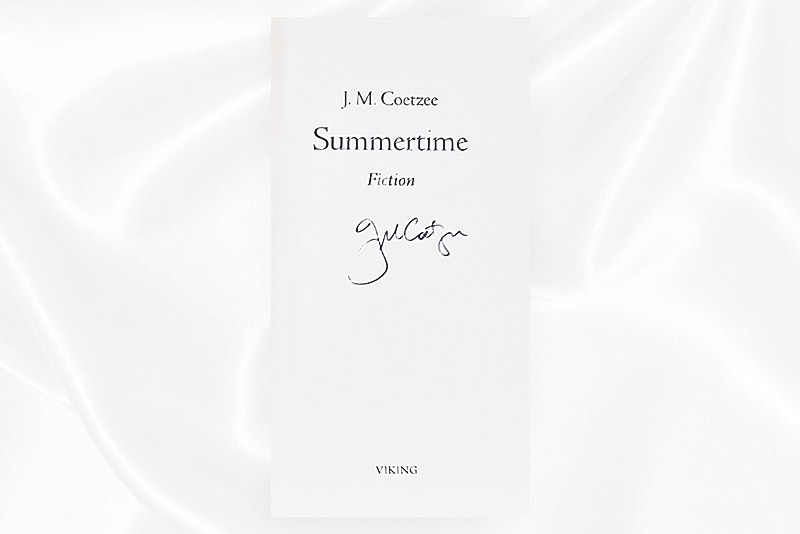 J.M. Coetzee - Summertime - Signed - US Edition - Proof - Signature