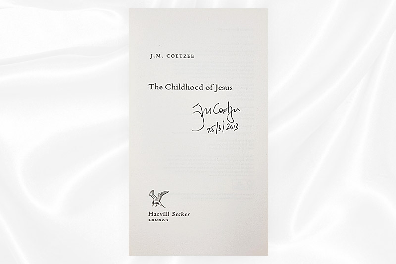 JM Coetzee - The childhood of jesus - Signed - Dated - Signature