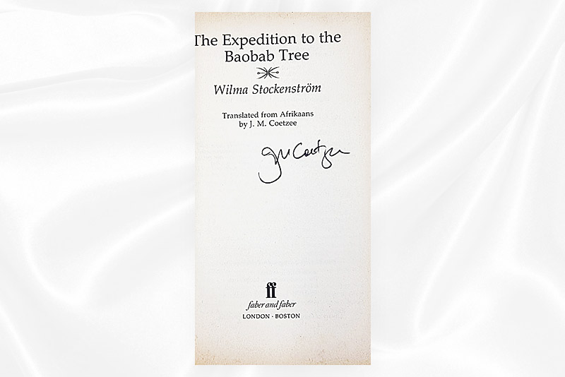 JM Coetzee - The expidition to the Baobab tree - Signed - Signature