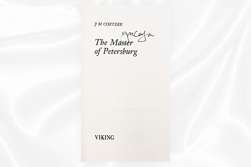 JM Coetzee - The master of Petersburg - Signed - US Edition - Proof - Signature